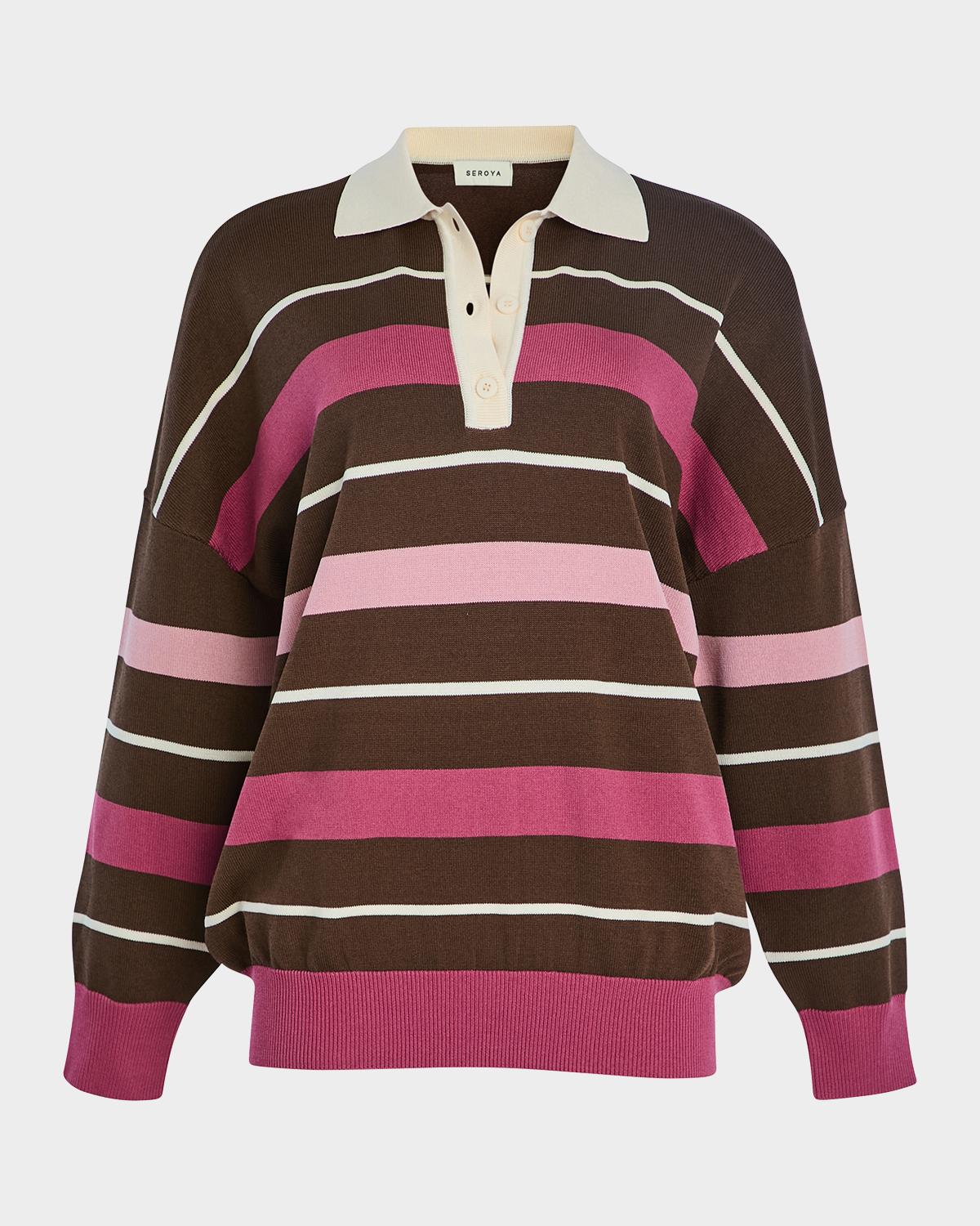 SEROYA Taby Striped Sweater