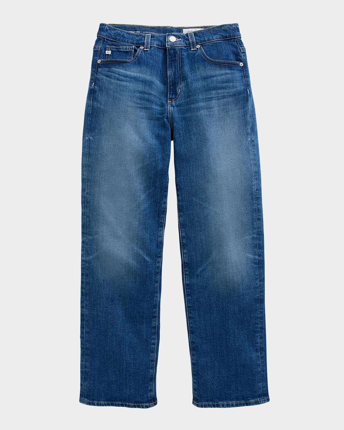 AG Jeans Brinley Mid-Rise Straight Cropped Jeans