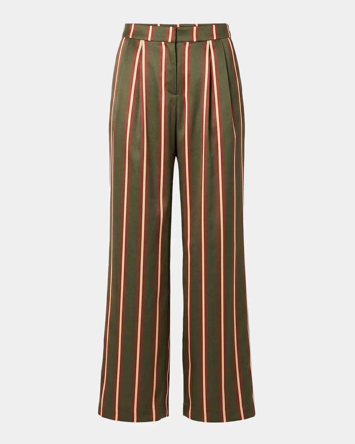 SEROYA Marlowe Striped Satin Pants