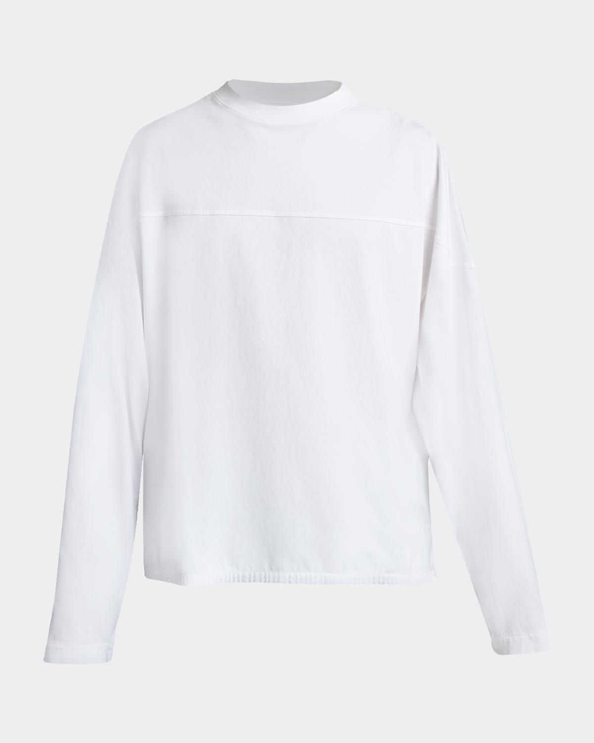 Jacquemus Men's Embroidered Logo Long-Sleeve Crewneck T-Shirt