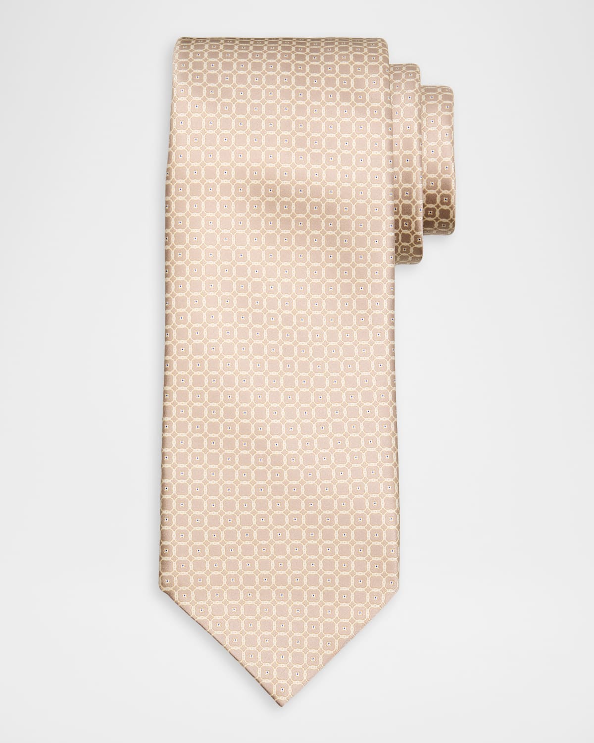 Stefano Ricci Men 's Geometric Circle Jacquard Silk Tie