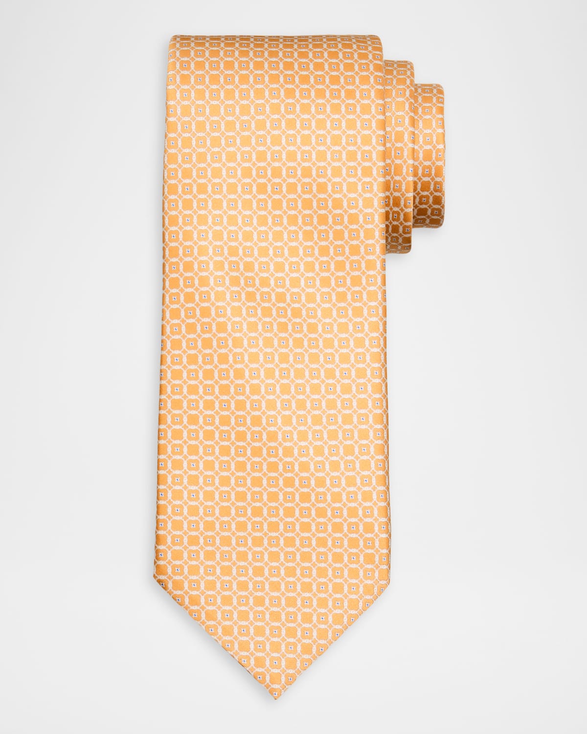 Stefano Ricci Men 's Geometric Circle Jacquard Silk Tie | Thumbnail 4