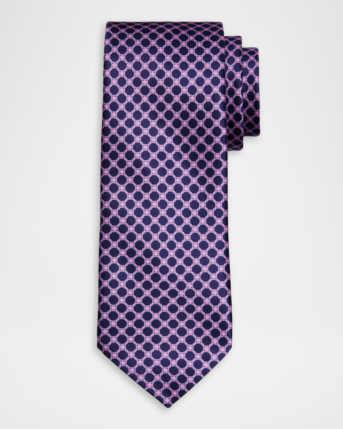 Stefano Ricci Men 's Geometric Circle Silk Tie