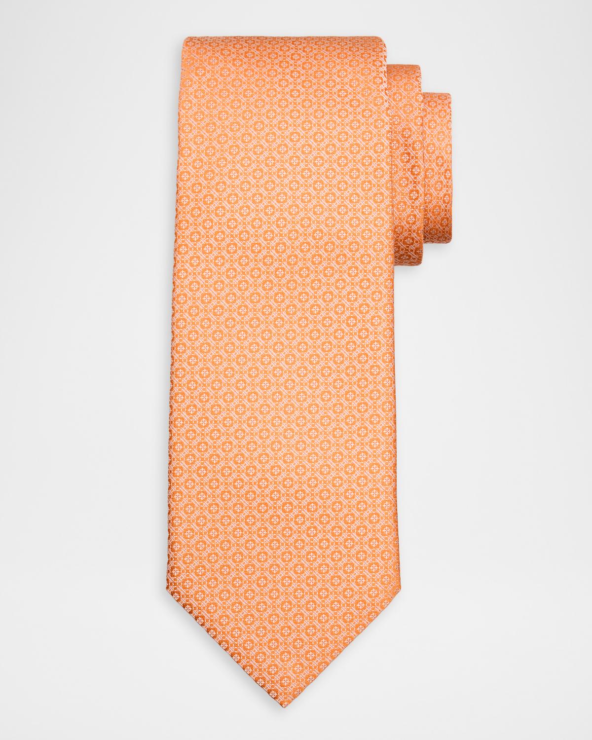 Stefano Ricci Men's Micro-Geometric Jacquard Silk Tie