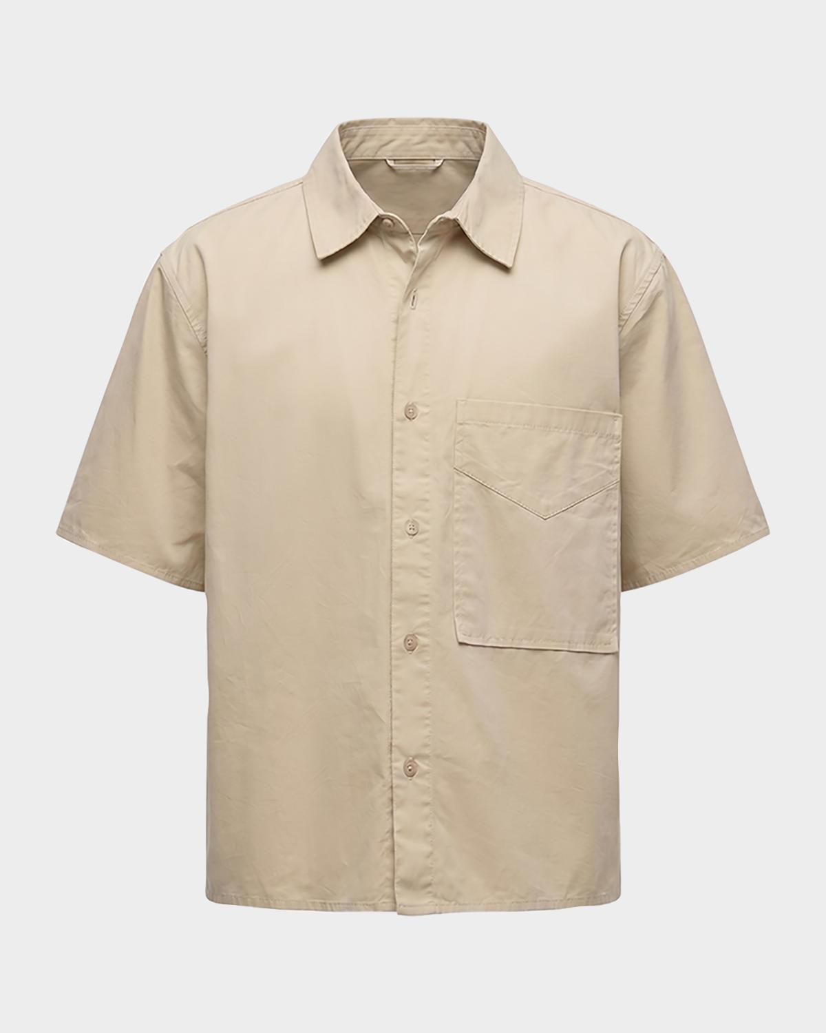 Hudson Men's Cotton Oversized-Pocket Short-Sleeve Shirt