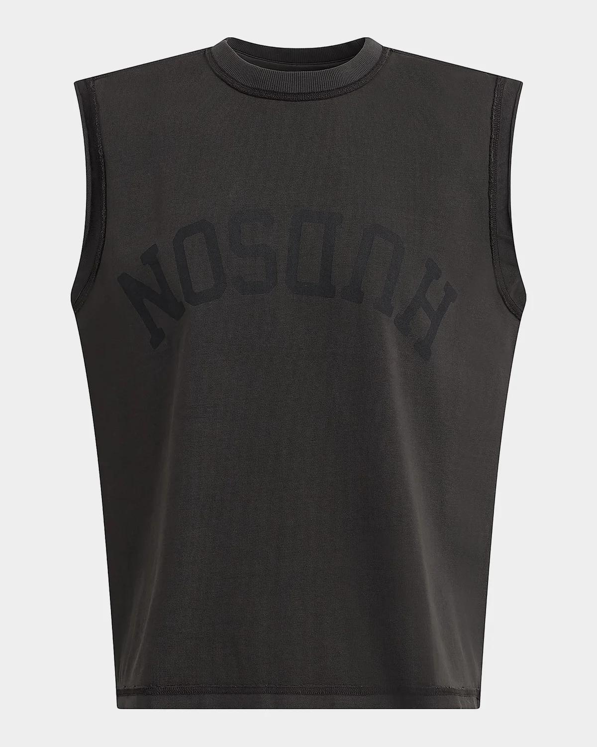 Hudson Men's Leo Cotton Cut-Off Logo Tank Top