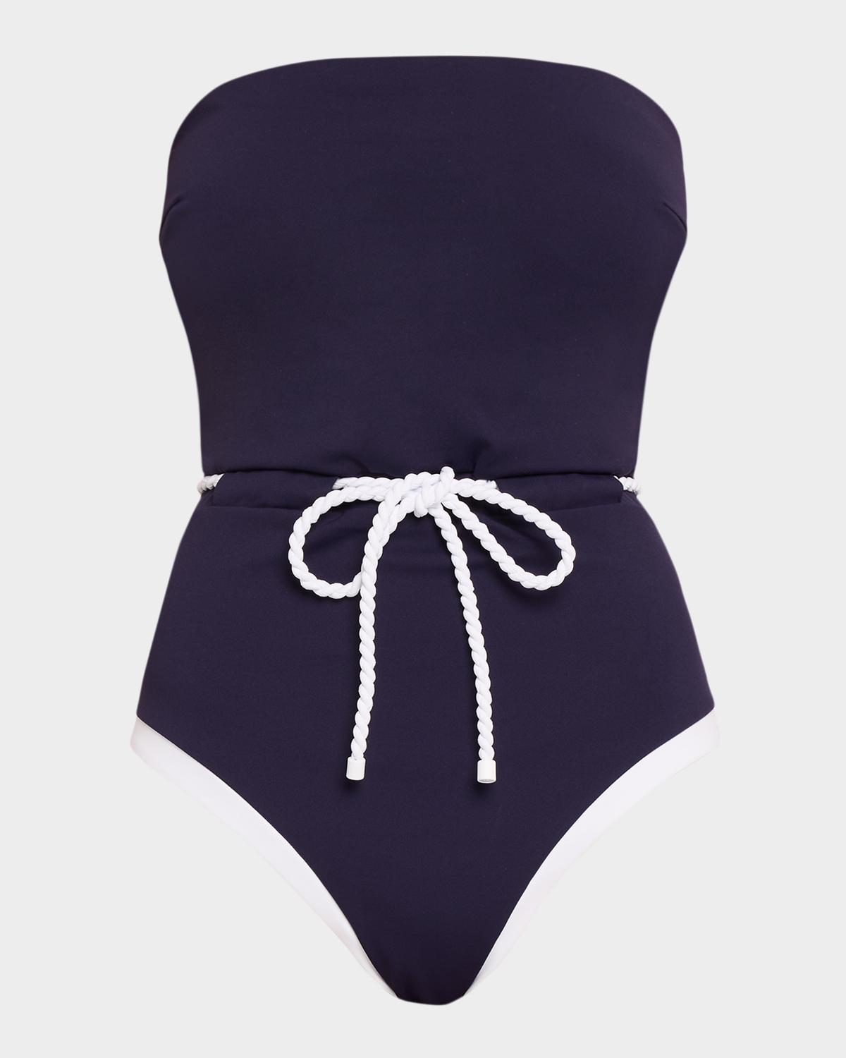 Milly Solid Belted One-Piece Swimsuit