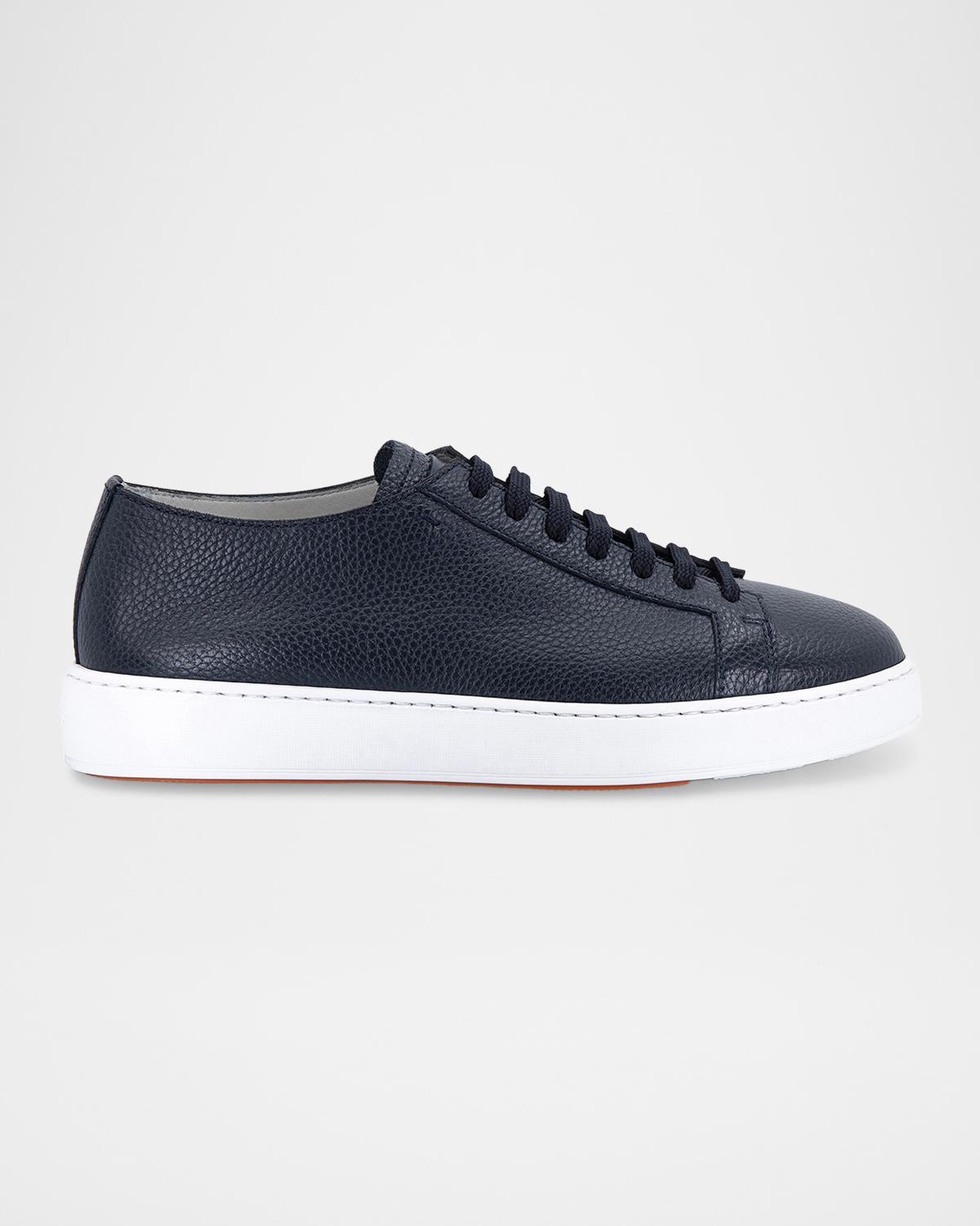 Santoni Men's Leather Low-Top Sneakers