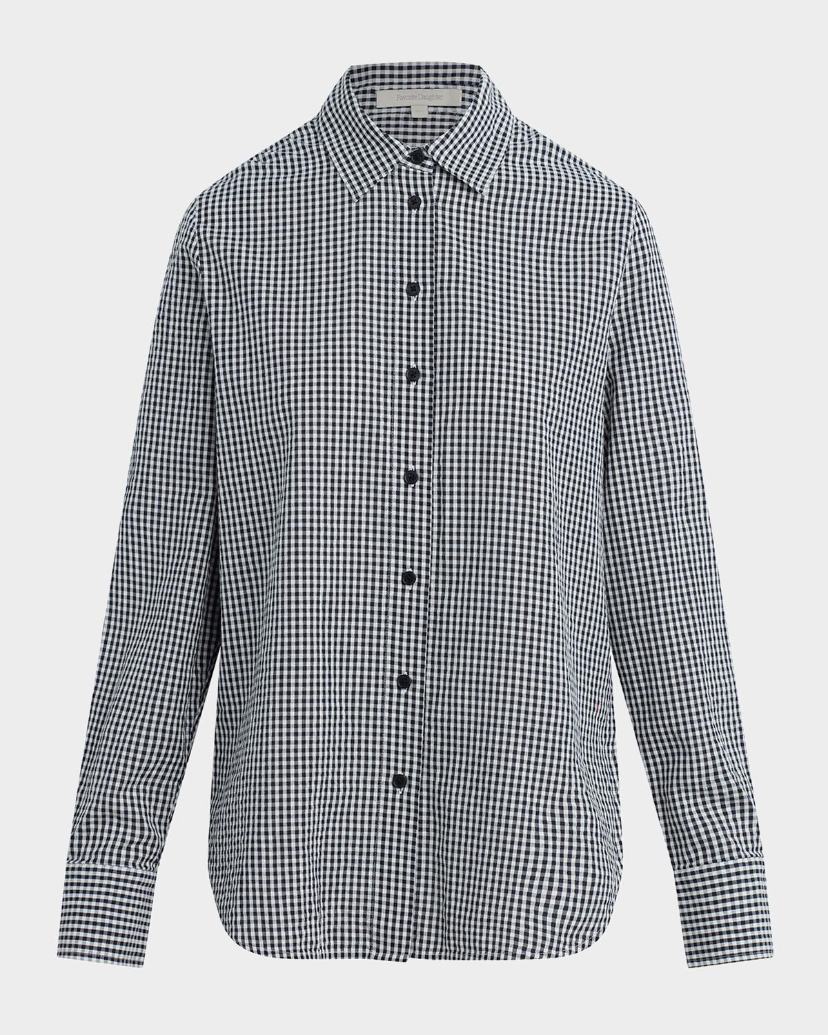 Favorite Daughter Gingham Cotton Boyfriend Shirt