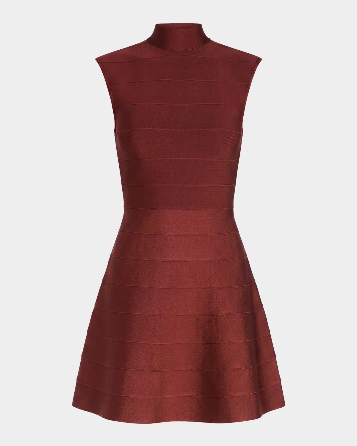 Retrofête Delyth Knit Mock-Neck Mini Dress
