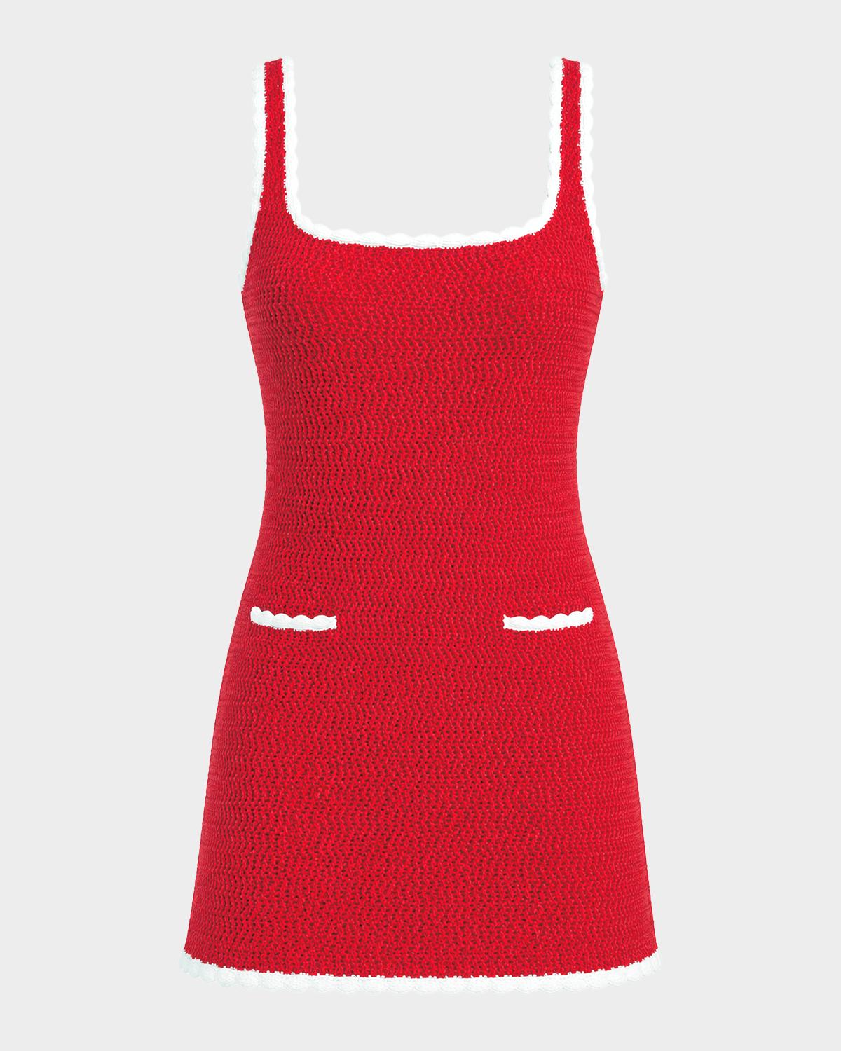 SEROYA Brianna Crochet Mini Dress