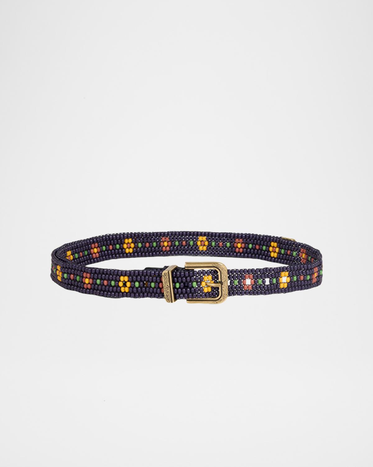 Etro Floral Beaded Belt