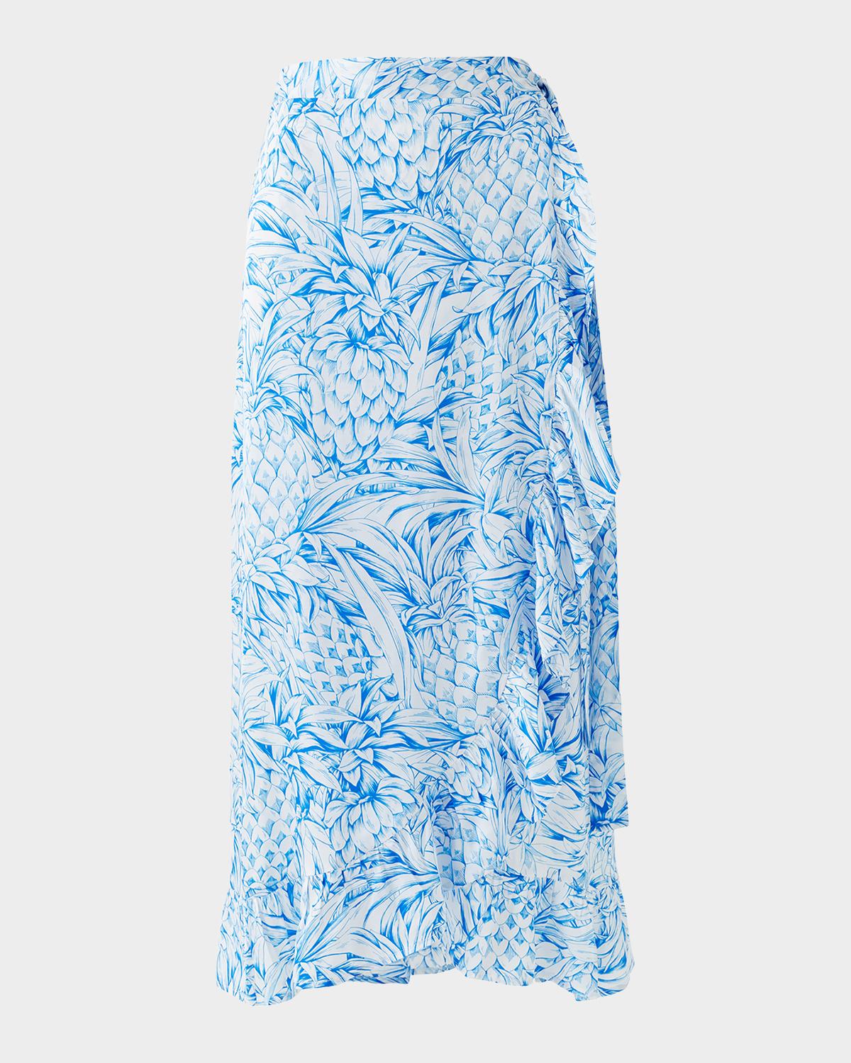 Melissa Odabash Danni Pineapple Wrap Skirt