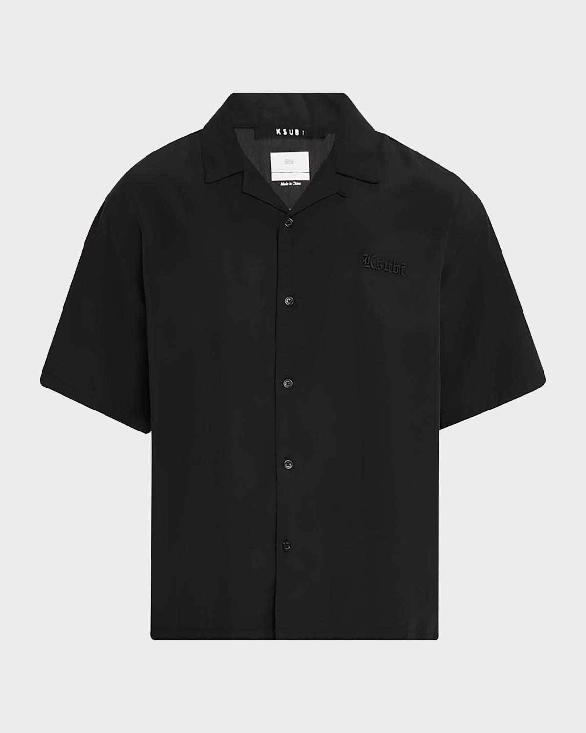 Ksubi Men's End Diner Cotton Embroidered Logo Short-Sleeve Shirt