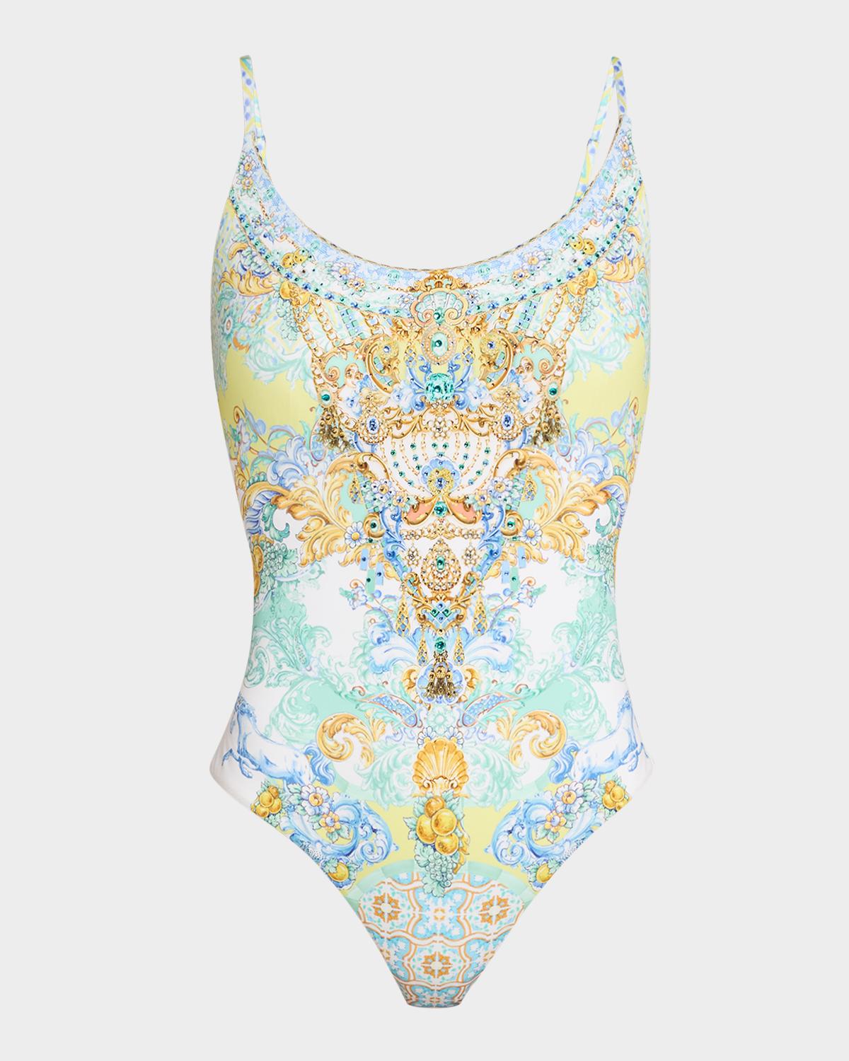 Camilla Dial Up The Tiles Scoop One-Piece Swimsuit