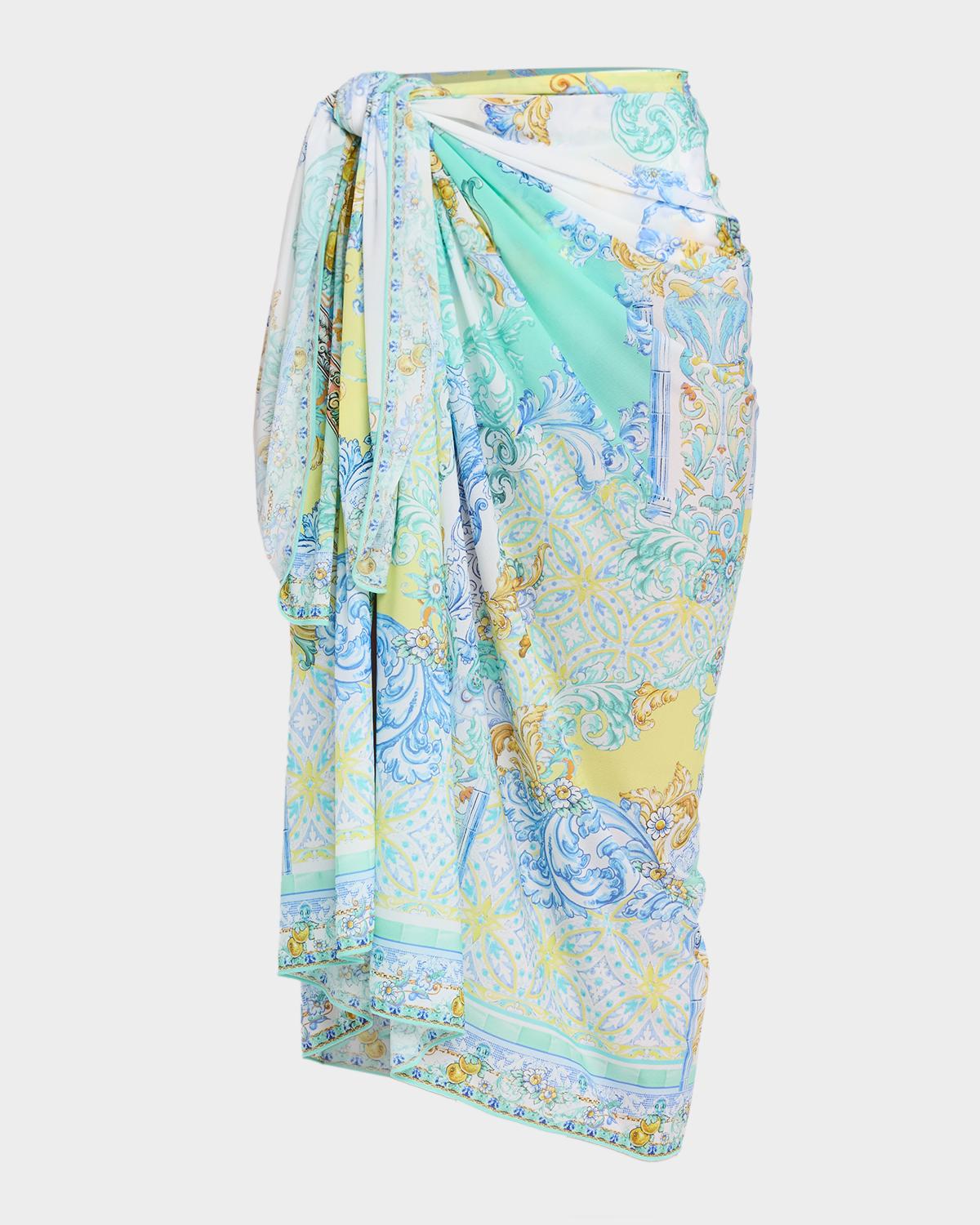 Camilla Dial Up The Tiles Multiwear Long Sarong Coverup