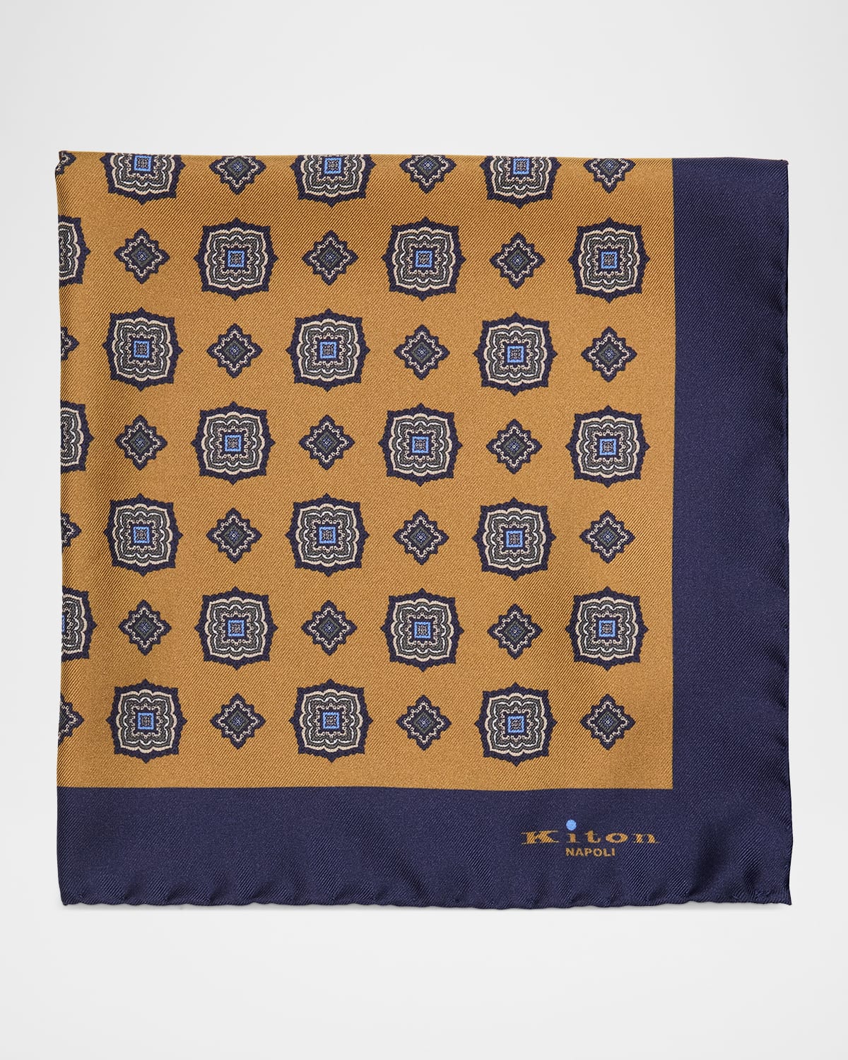 Kiton Men 's Printed Silk Pocket Square | Thumbnail 4 Kiton Men 's Printed Silk Pocket Square | Thumbnail 4
