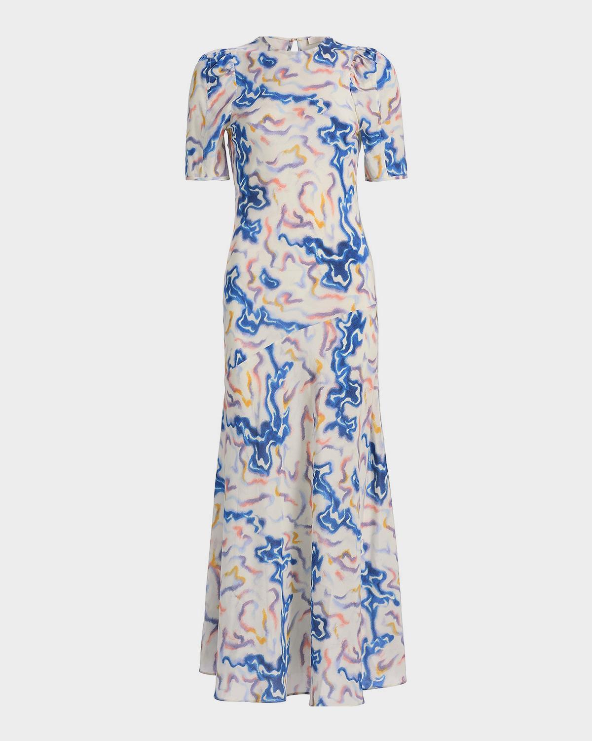 Ulla Johnson Samar Short-Sleeve Silk Dress