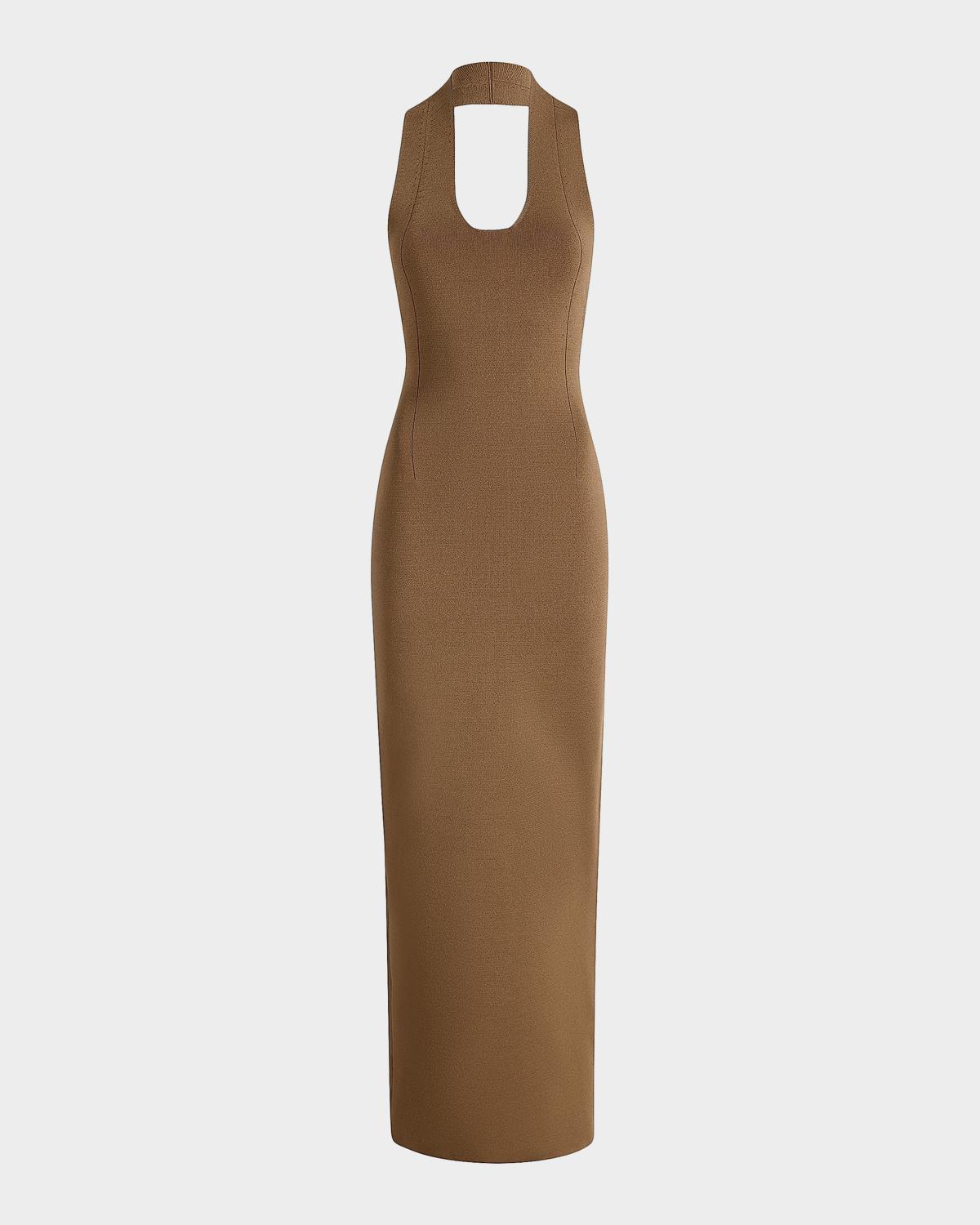 Khaite Mahi Halter Knit Maxi Dress