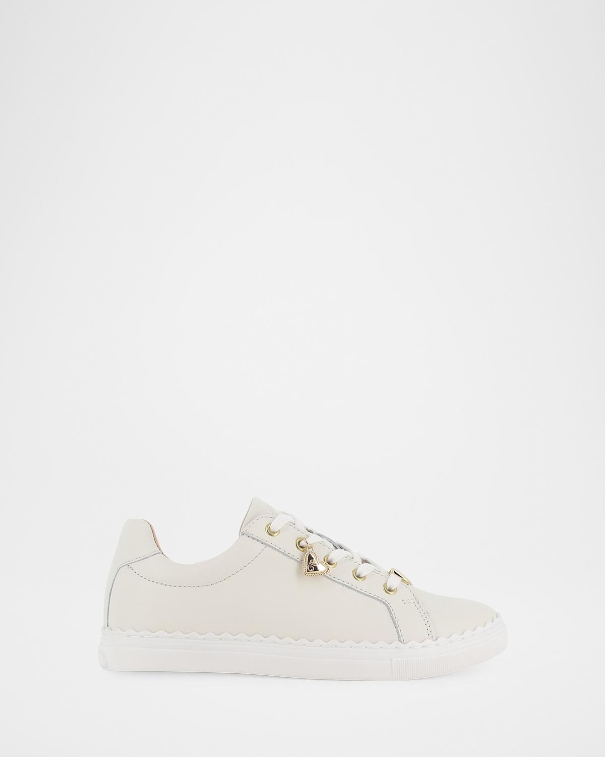 Girl & apos;s Leather Low-Top Sneakers