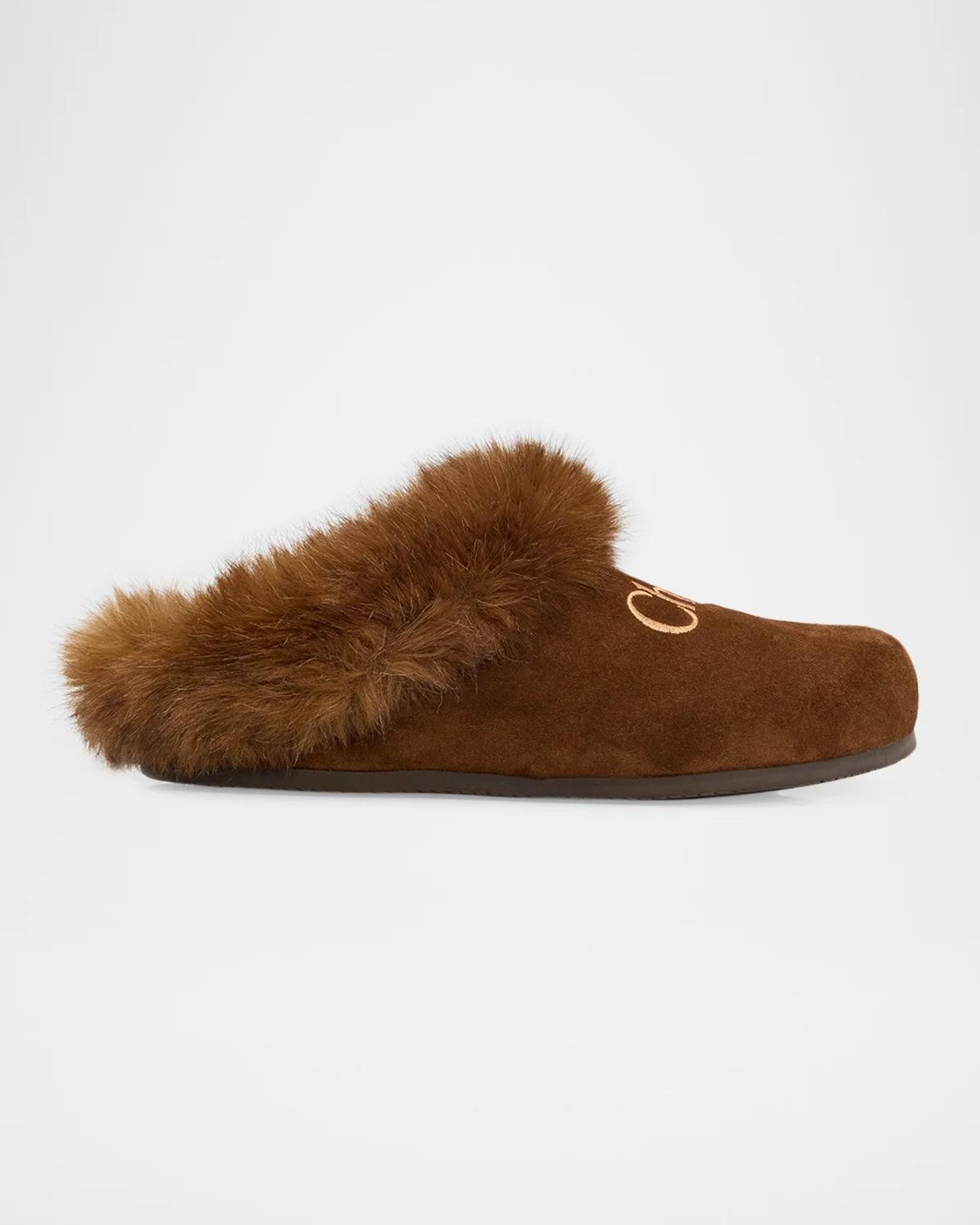 Chloé Gore-Tex Slippers — Brown