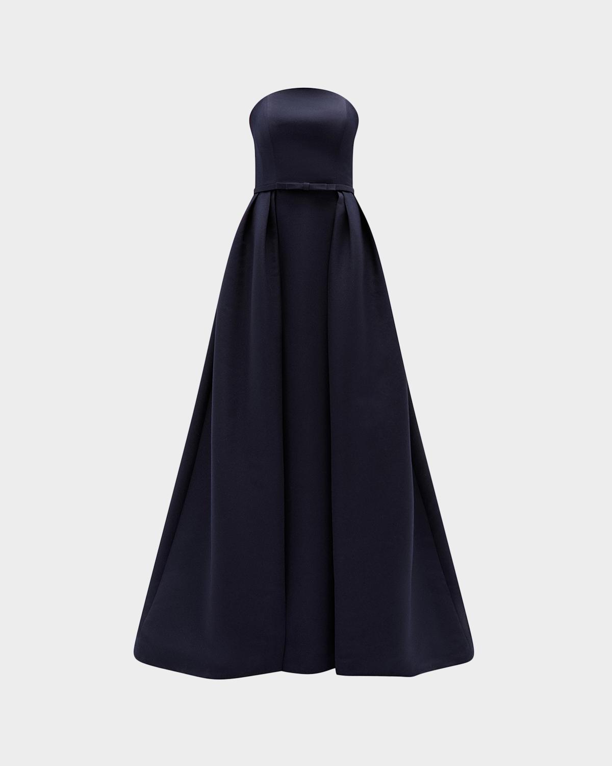 Amsale Strapless Flared Long Gown