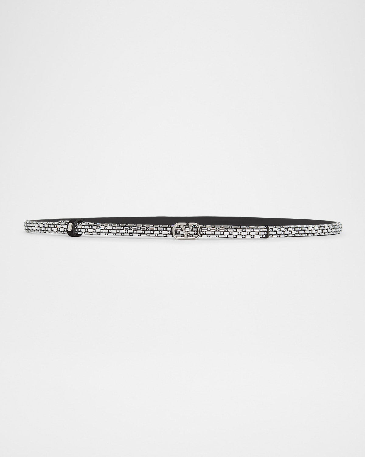 Valentino Garavani VLogo Signature Crystal-Embellished Leather Belt | Thumbnail 4 Valentino Garavani VLogo Signature Crystal-Embellished Leather Belt | Thumbnail 4