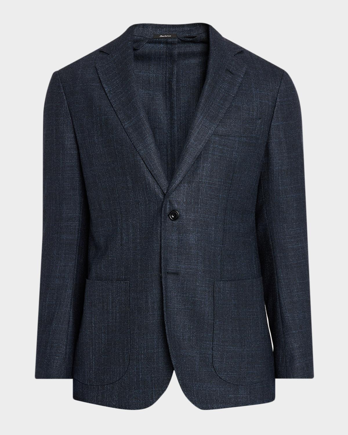 Sartorio Men's Textured Solid Single-Breasted Sport Coat