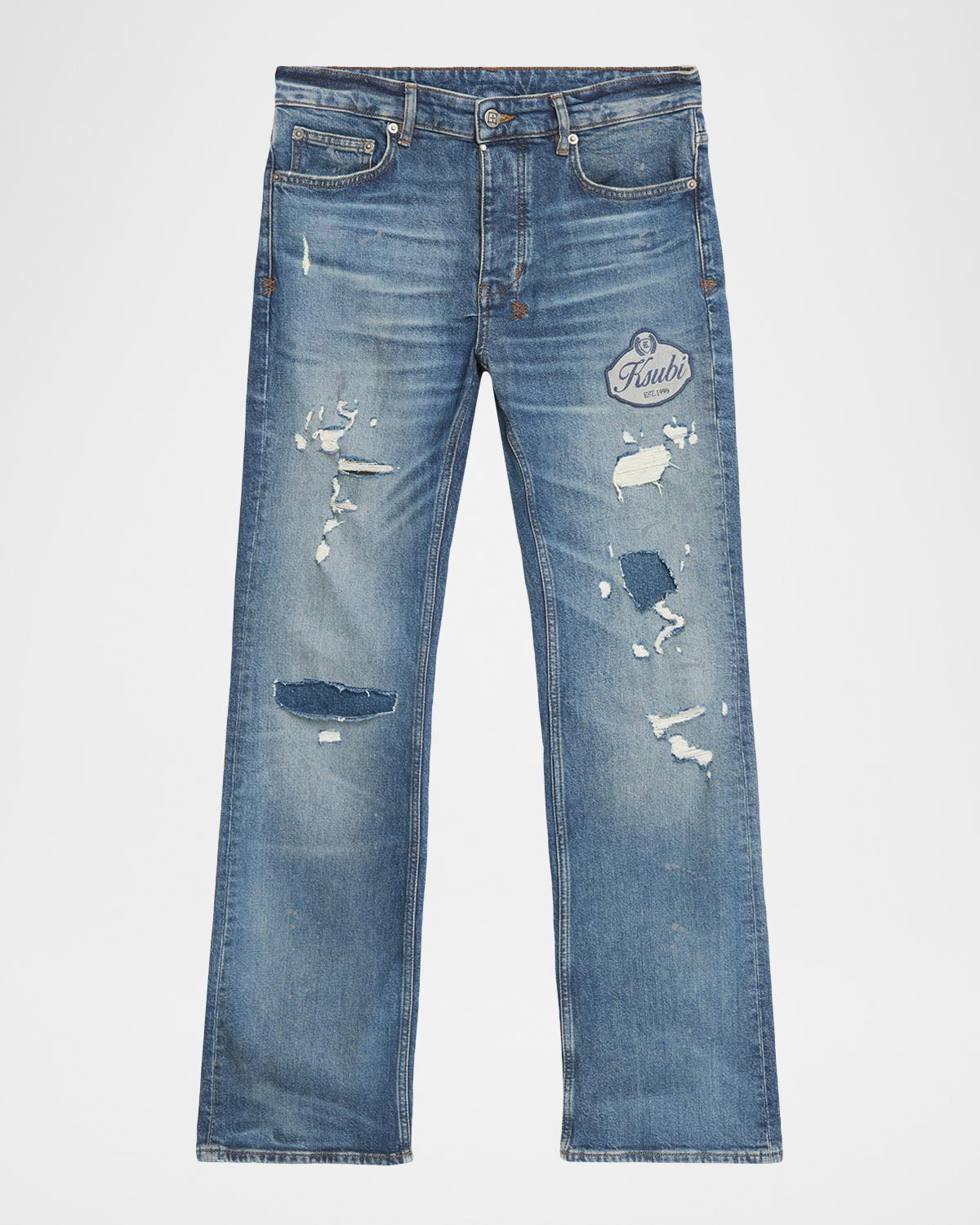 Ksubi Men's D-Bronko Hendrix Distressed Jeans