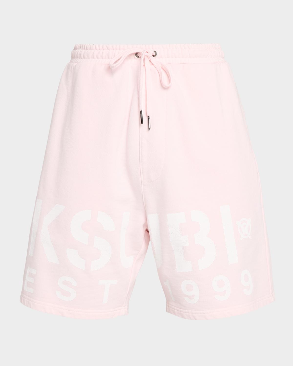 Ksubi Men's State Trak Relaxed Cotton Drawstring Shorts