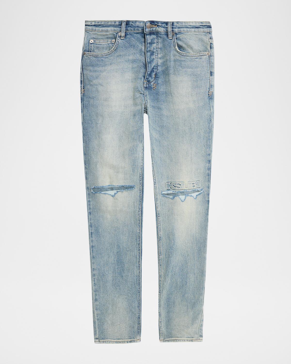 Ksubi Men's D-Chitch Astral Distressed Straight-Leg Jeans