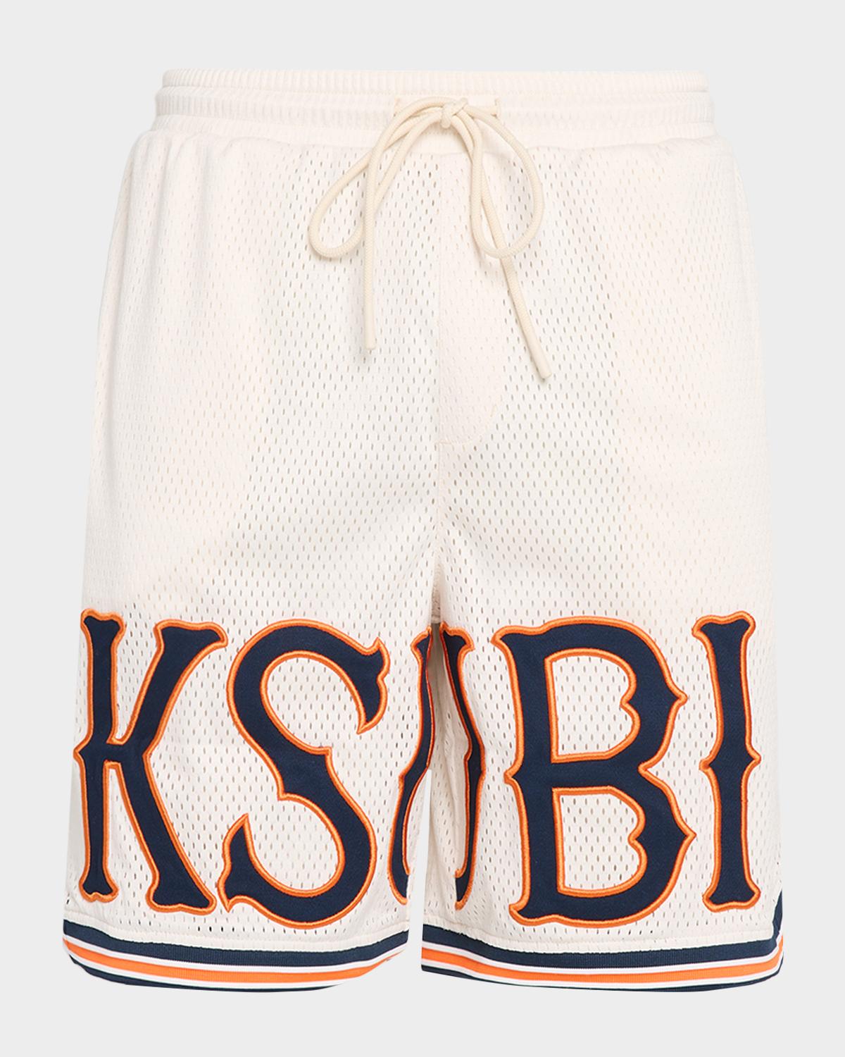 Ksubi Men's Bolter Logo Applique Mesh Drawstring Shorts