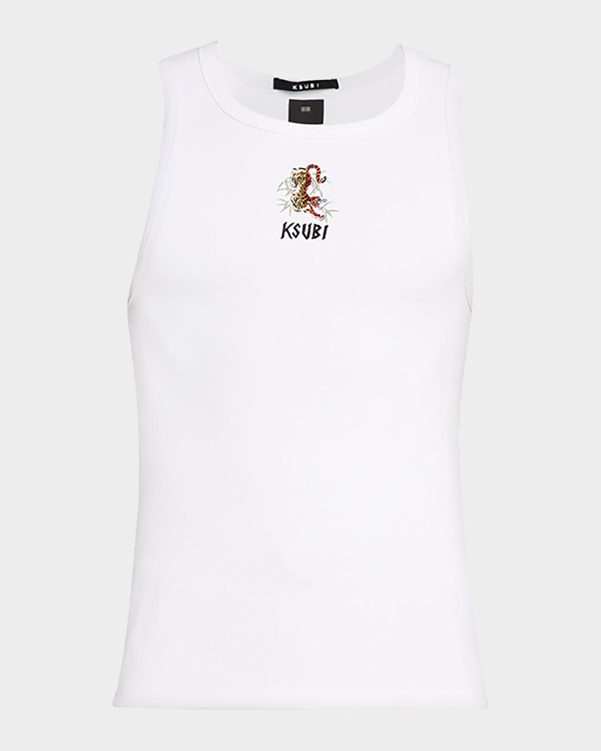 Ksubi Men's Graphic Ribbed Cotton Tank