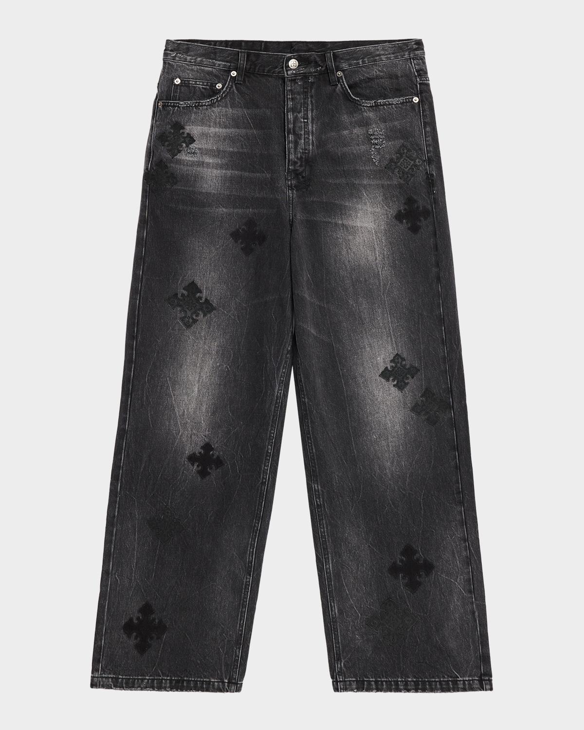 Ksubi Men's D-Maxx Black Denim Straight Leg Jeans