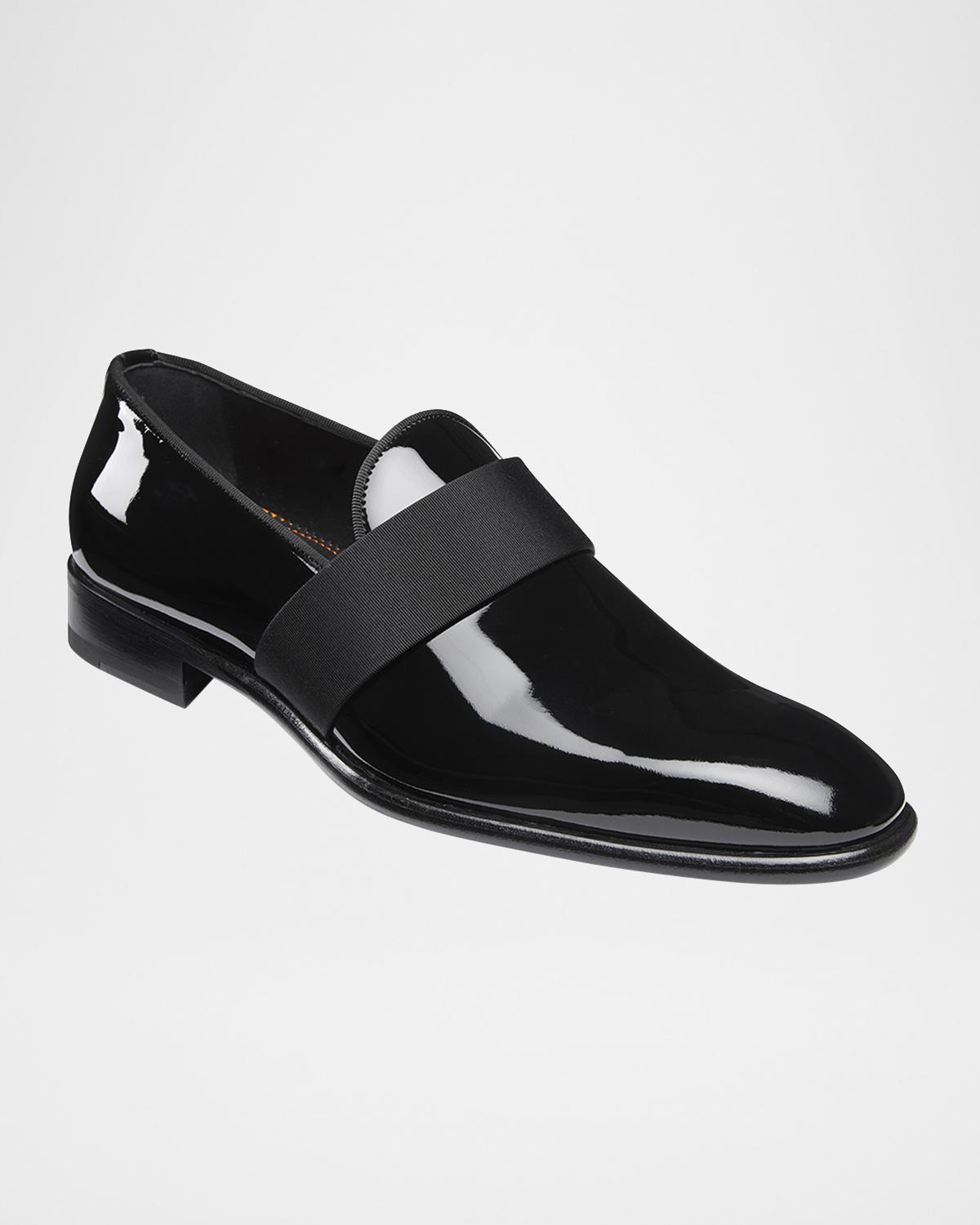 Santoni Men's Isomer Patent Leather Formal Loafers