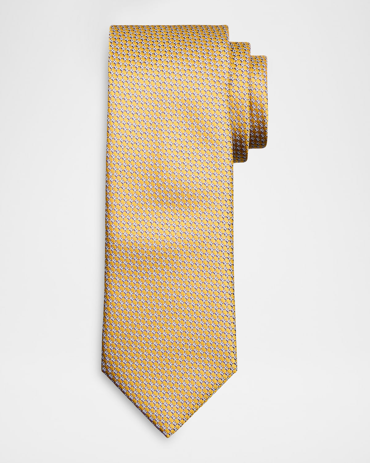 Brioni Men 's Geometric-Woven Jacquard Silk Tie | Thumbnail 4