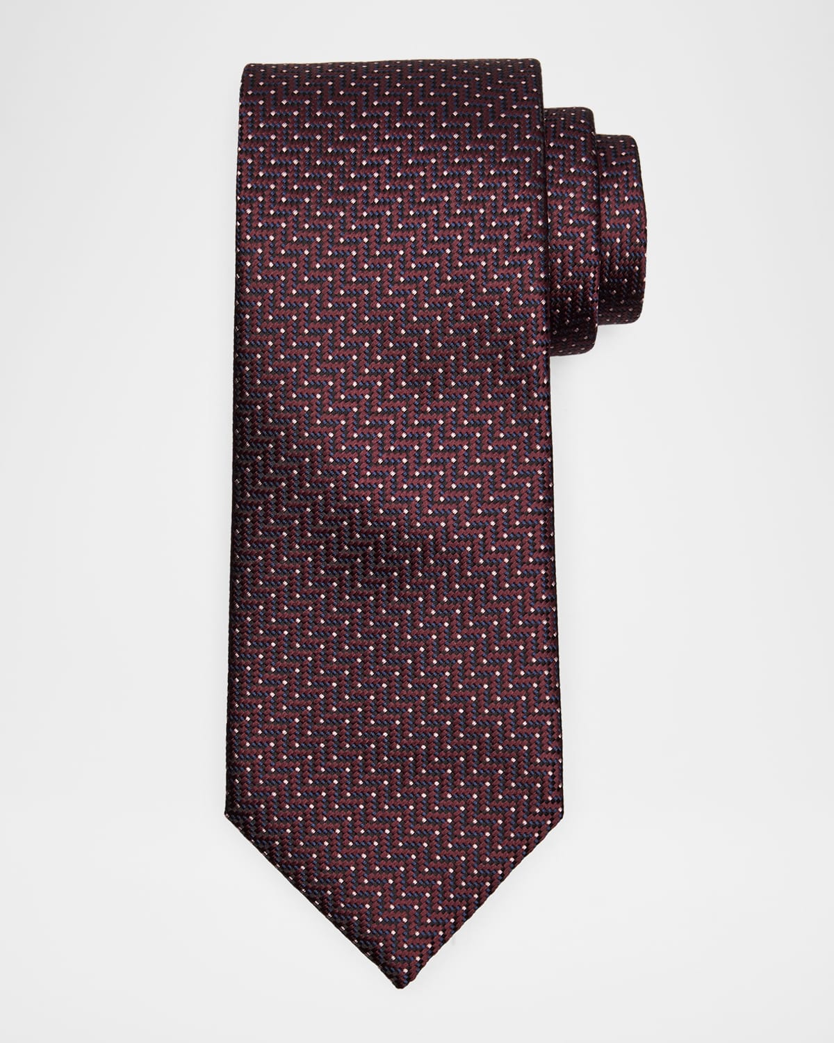 Brioni Men 's Micro-Woven Jacquard Silk Tie
