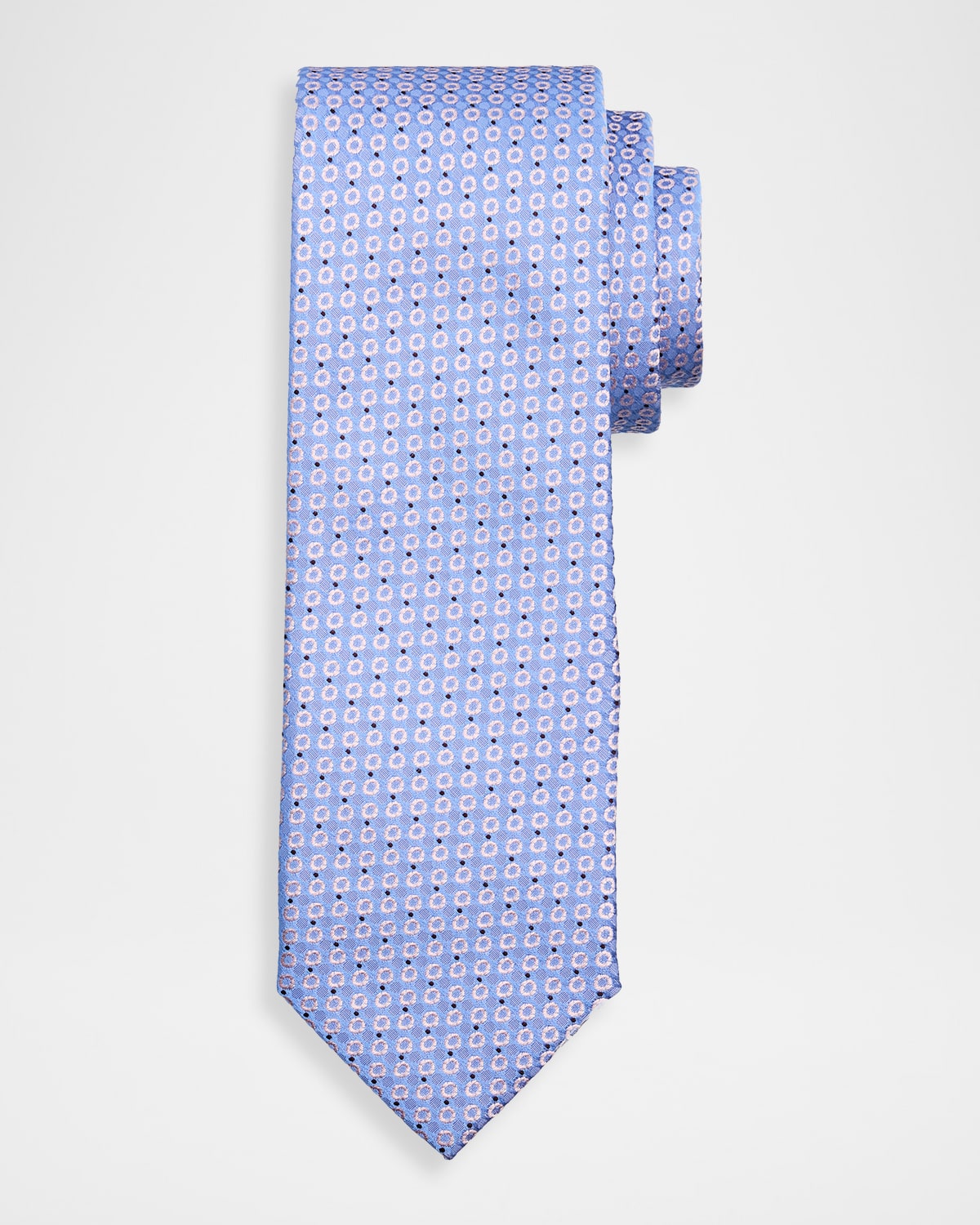 Brioni Men 's Geometric Circle Silk Tie