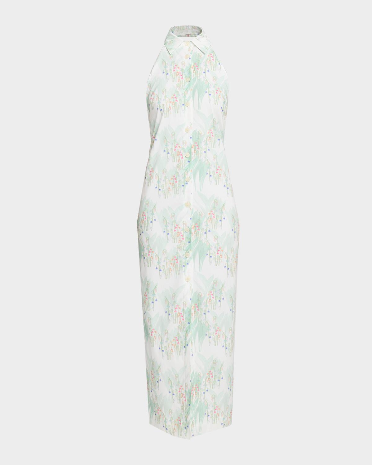 BERNADETTE Cici Floral Halter Midi Shirtdress