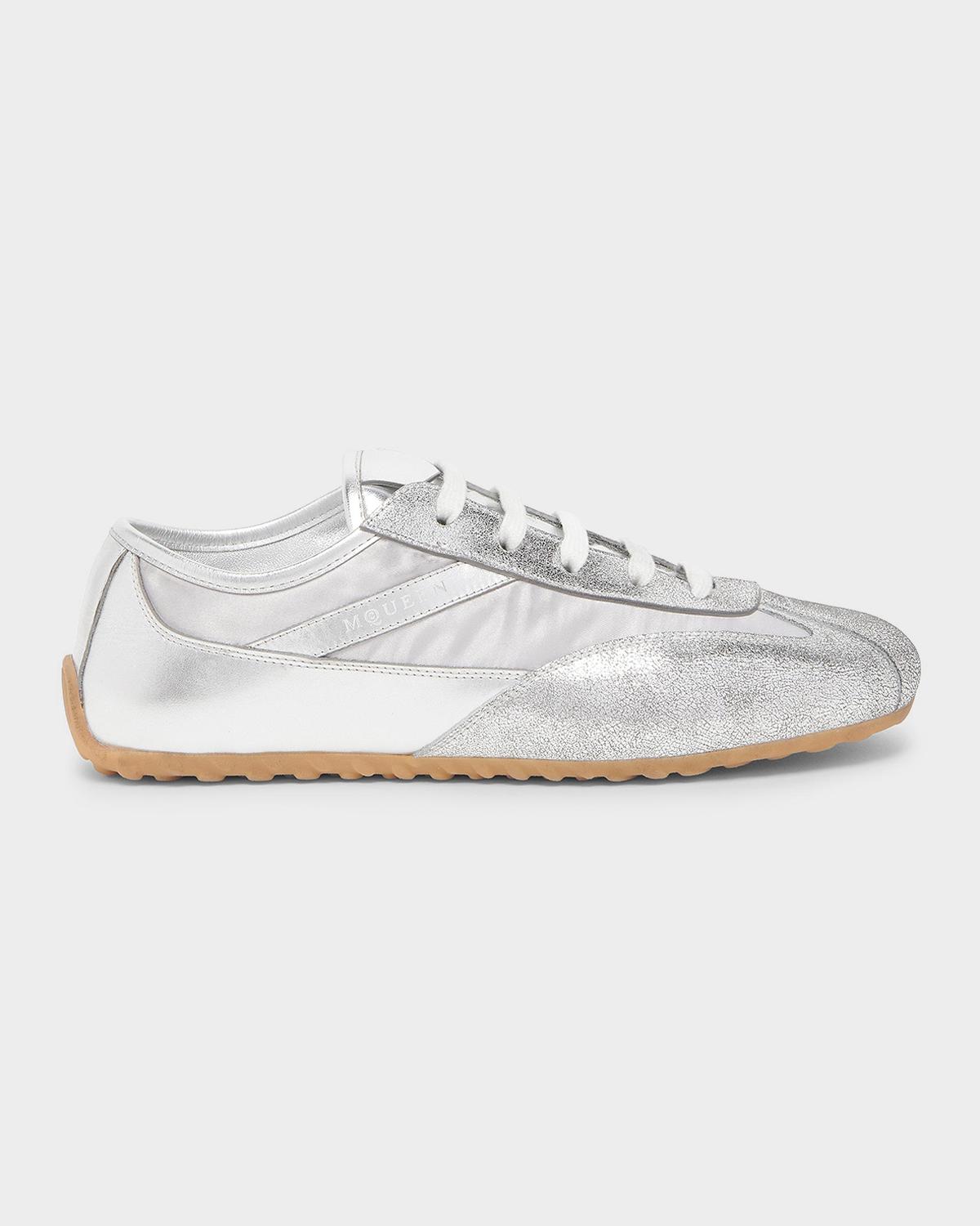 McQueen Boxe Low-Top Leather Sneakers