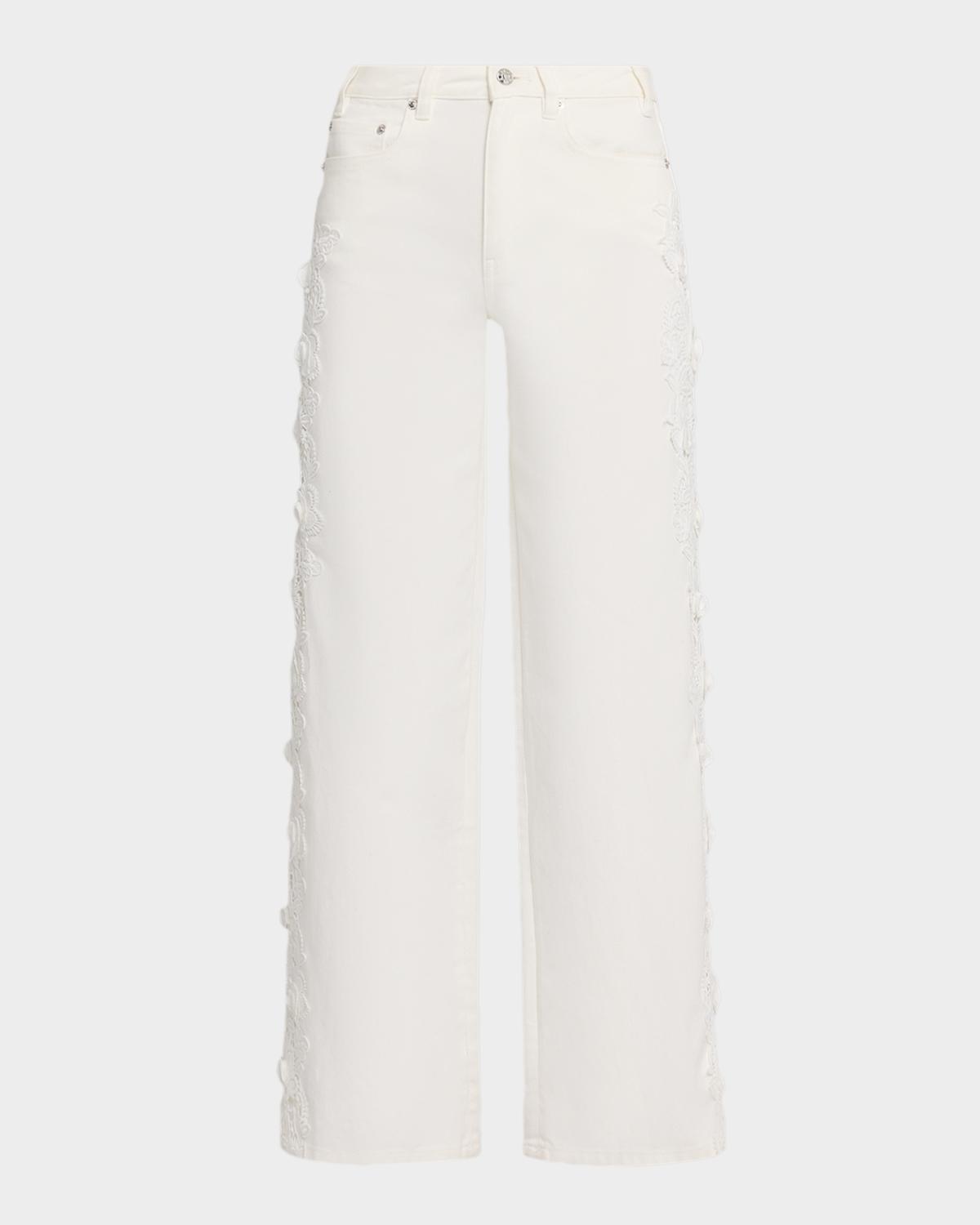 Generation Love Esme Lace Appliqué Straight-Leg Jeans