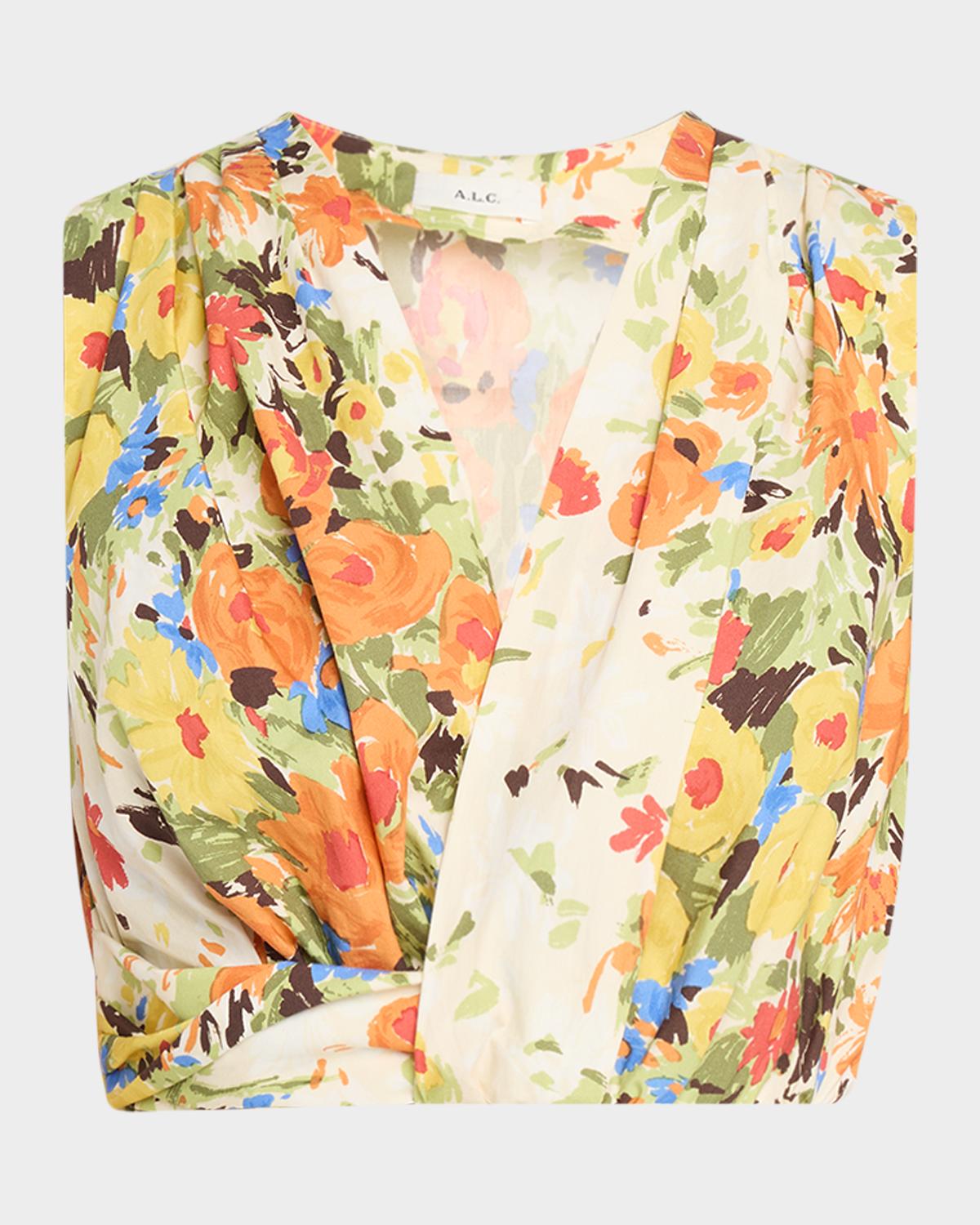 A.L.C. Brooklyn Floral Crop Top