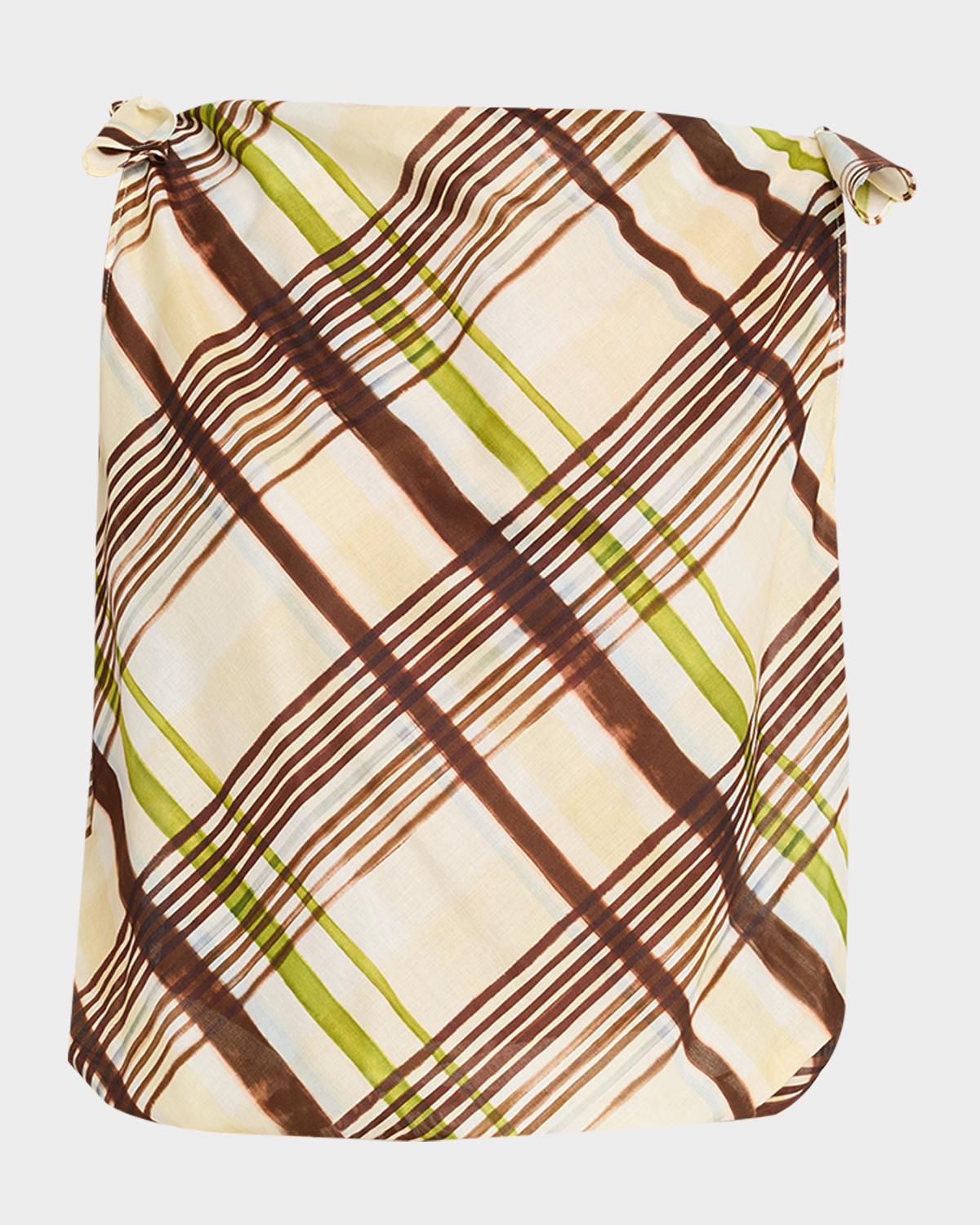 A.L.C. Dylan Plaid Shoulder-Tie Top