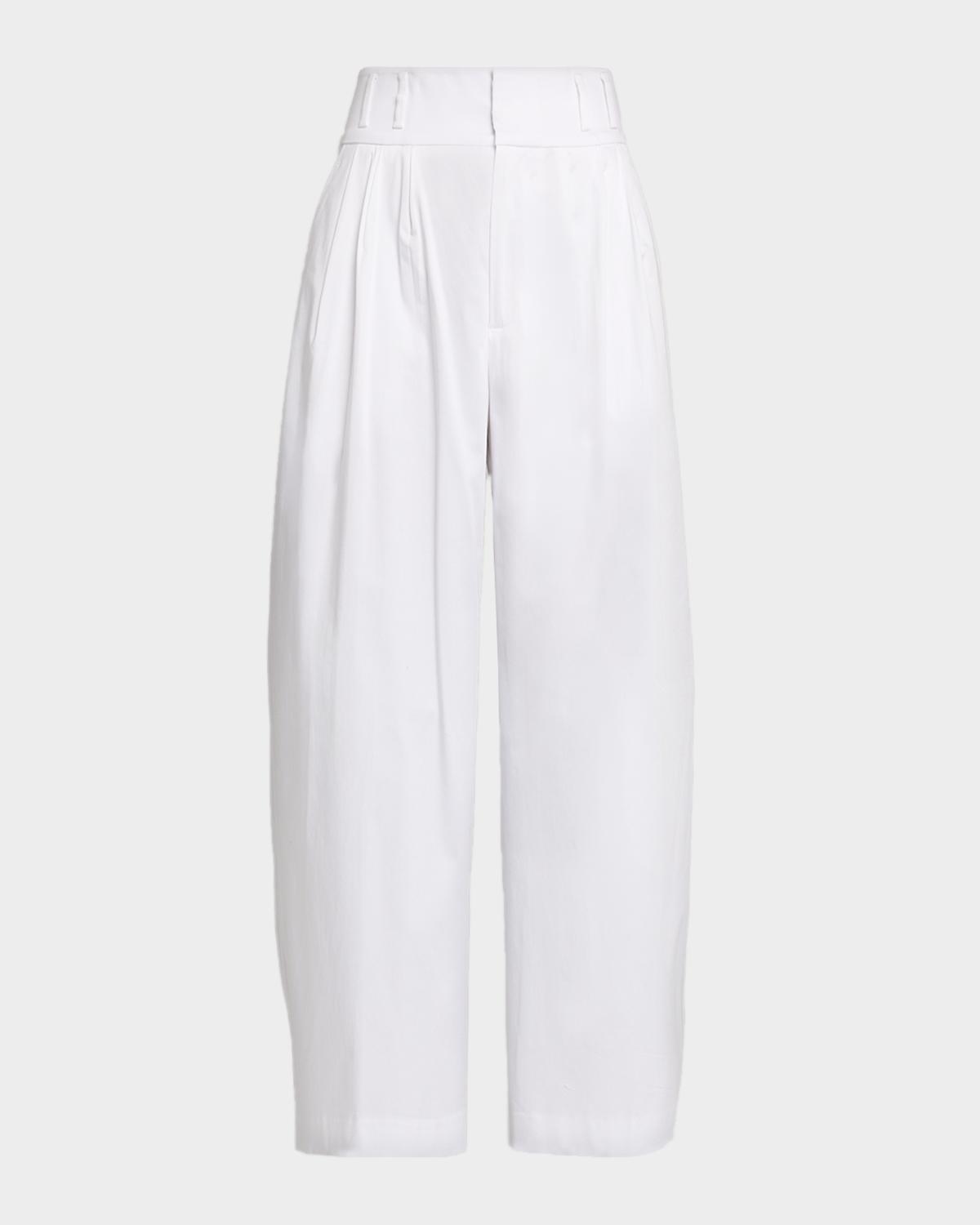 Altuzarra Wilson Double-Pleated Wide-Leg Ankle Pants