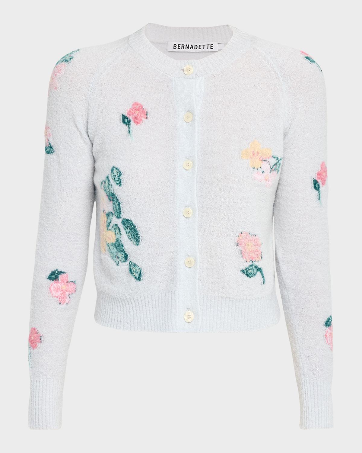 BERNADETTE Clemente Floral Crewneck Cardigan