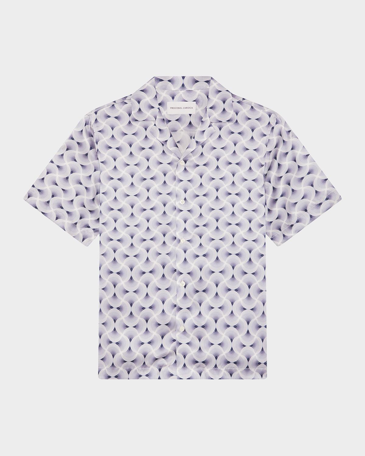 Frescobol Carioca Men's Roberto Silk Short-Sleeve Shirt