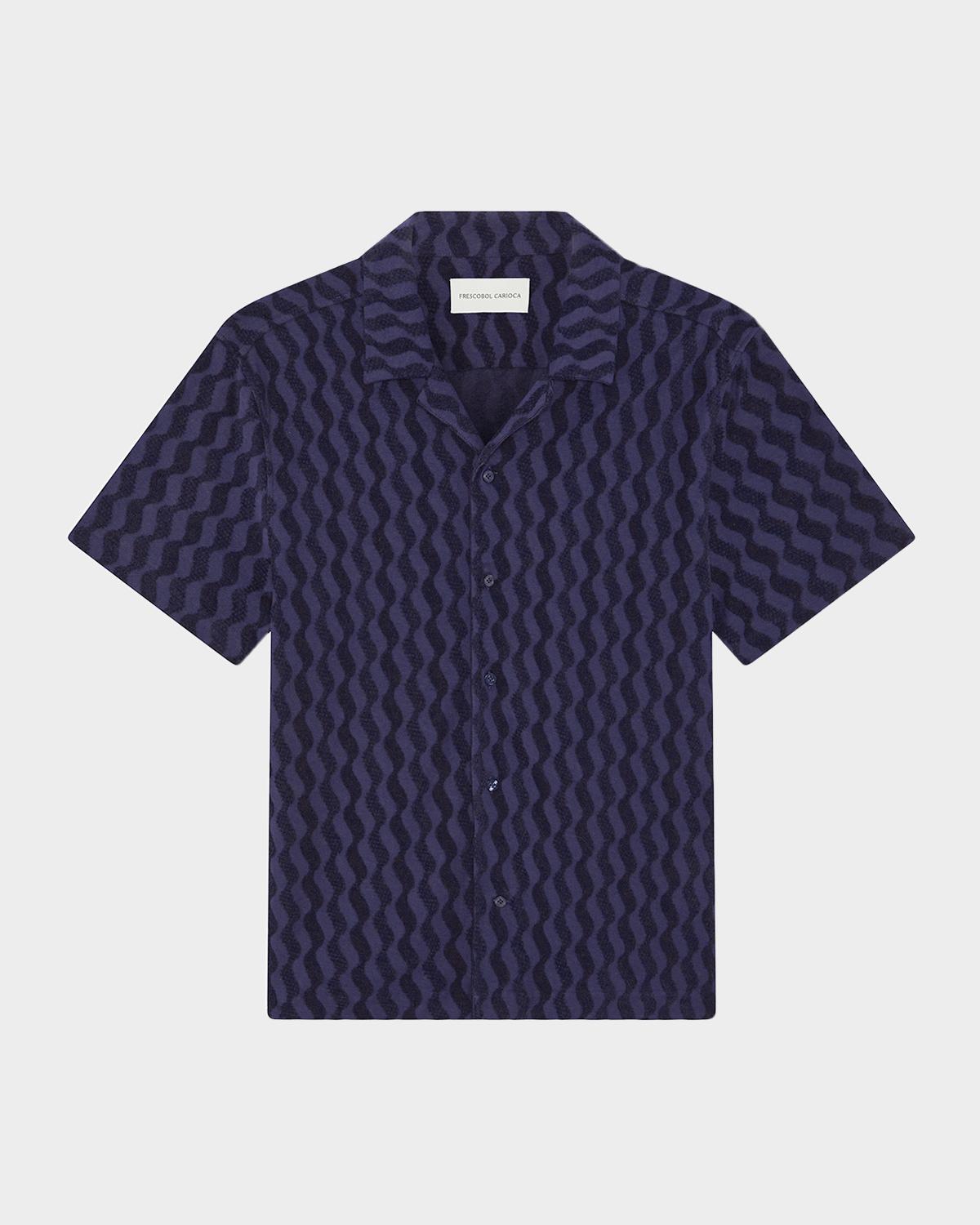 Frescobol Carioca Men's Roberto Terry Cotton Short-Sleeve Shirt