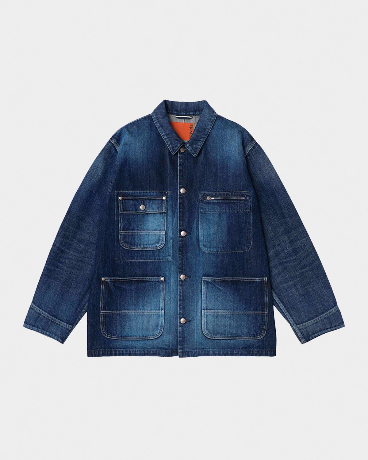 vowels Men's Oversized Denim Chore Jacket