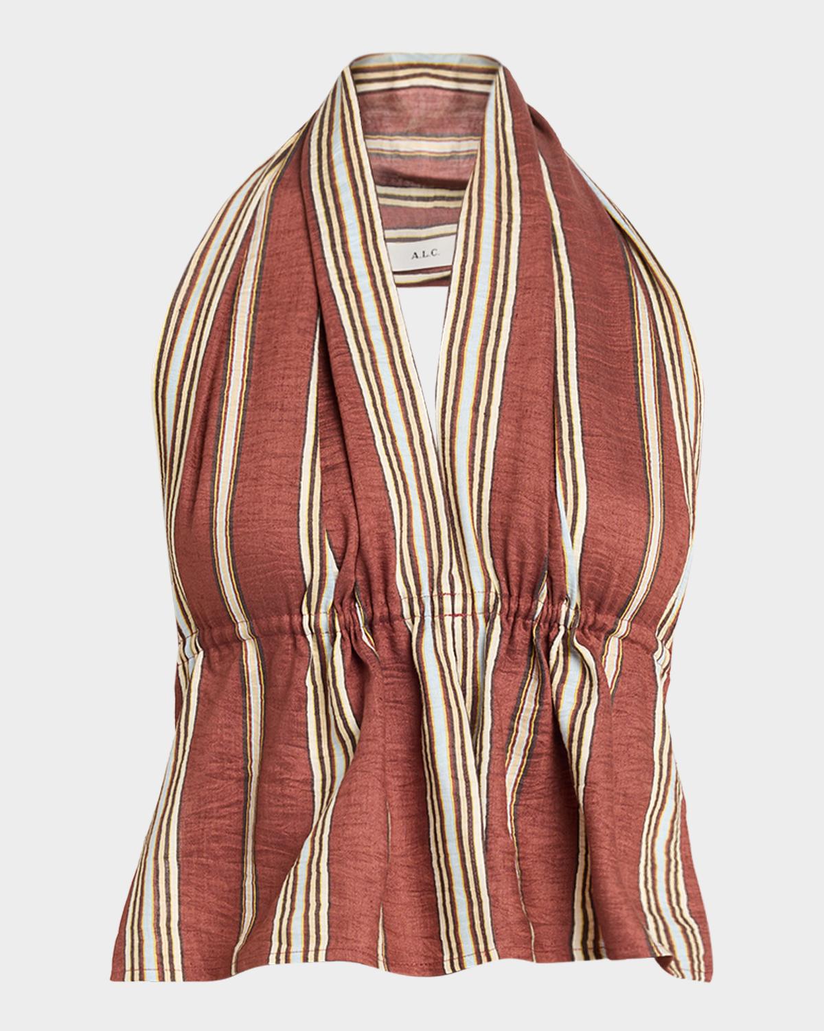 A.L.C. Kaia Linen Tie-Back Halter Top