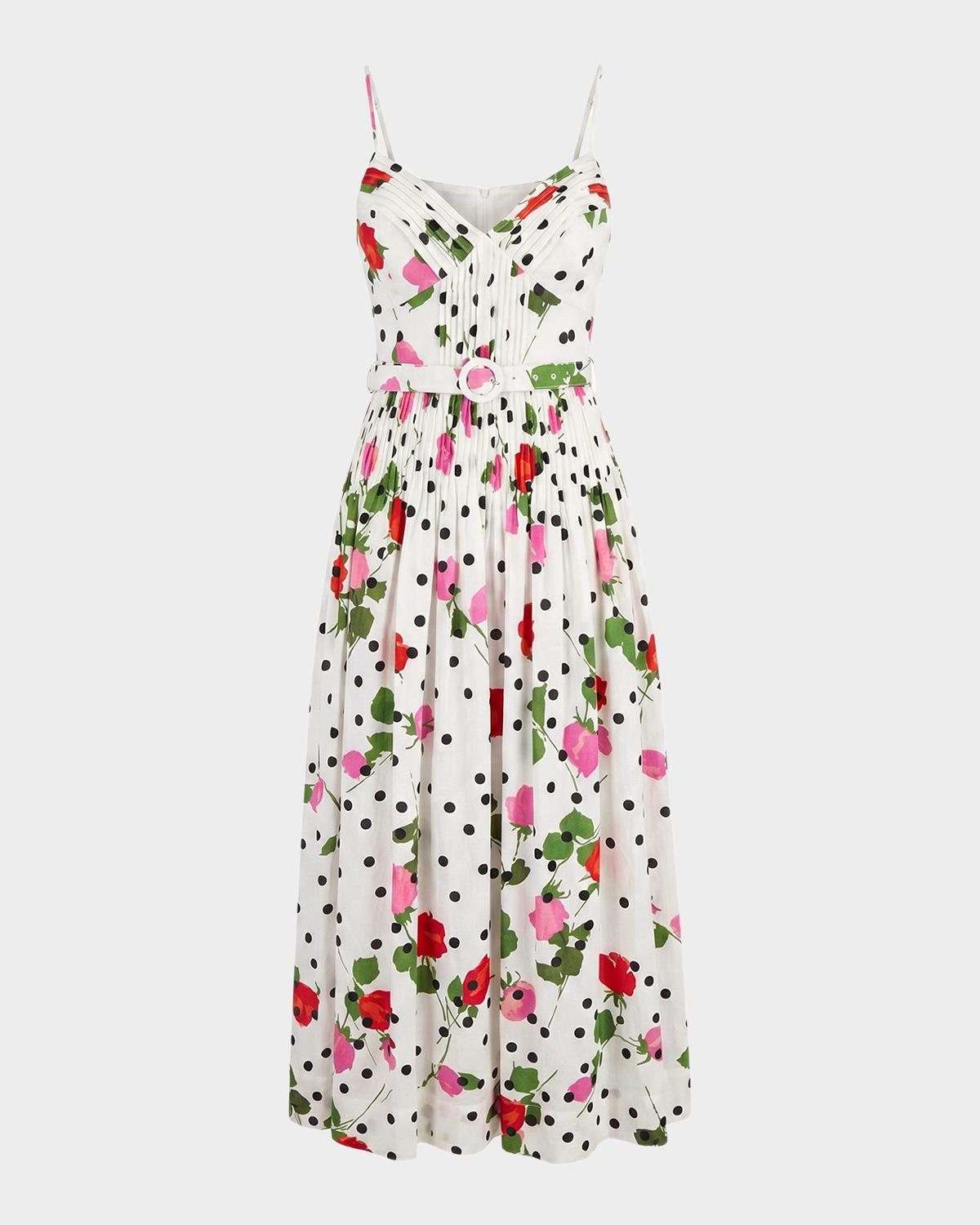 NICHOLAS Mireille Pintuck Floral-Print Maxi Dress